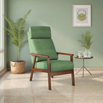 Genoa Solid Wood Arm Chair (Green)