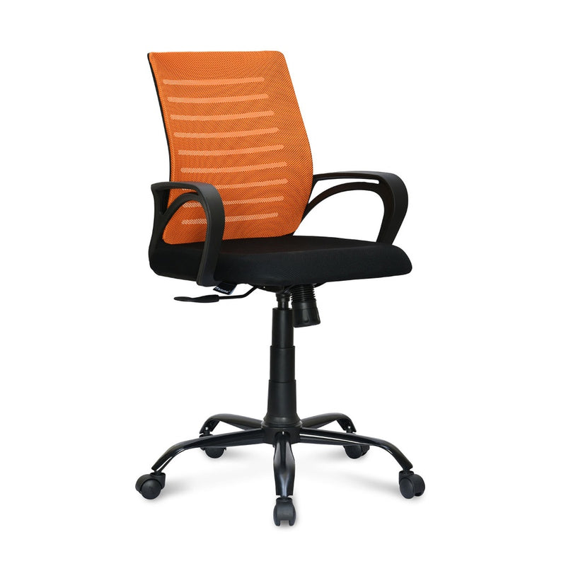 Giza Mid Back Office Chair (Orange & Black)