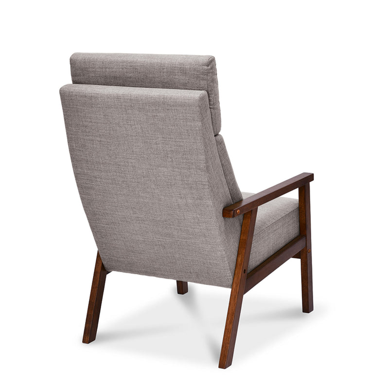 Genoa Solid Wood Arm Chair (Brown)