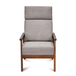 Genoa Solid Wood Arm Chair (Brown)