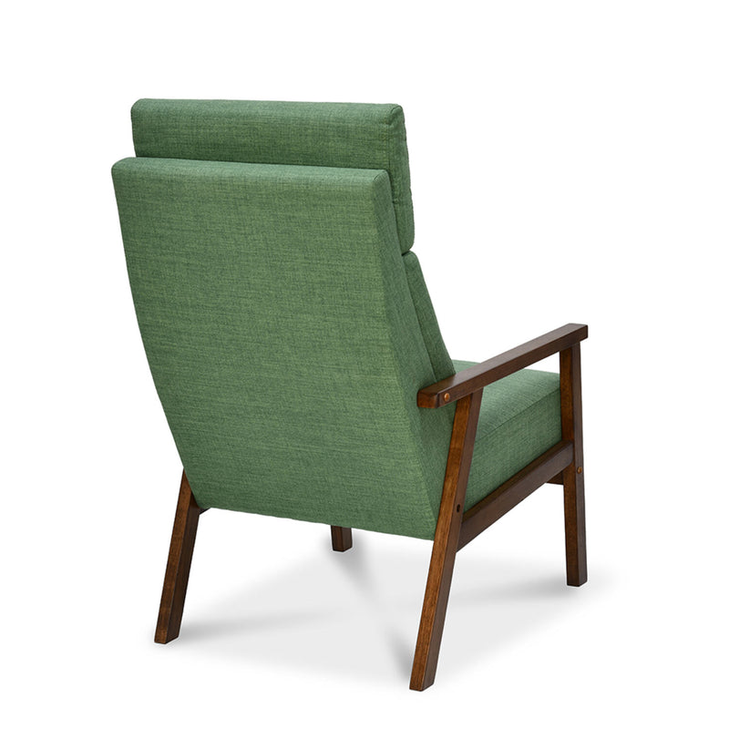 Genoa Solid Wood Arm Chair (Green)