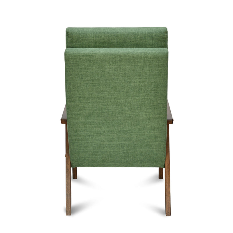 Genoa Solid Wood Arm Chair (Green)