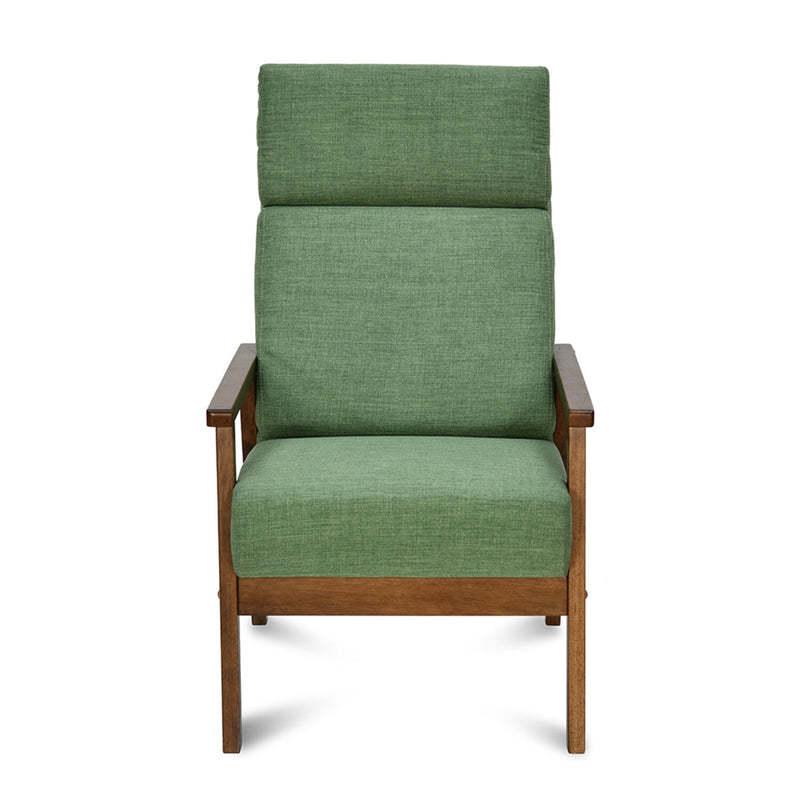 Genoa Solid Wood Arm Chair (Green)