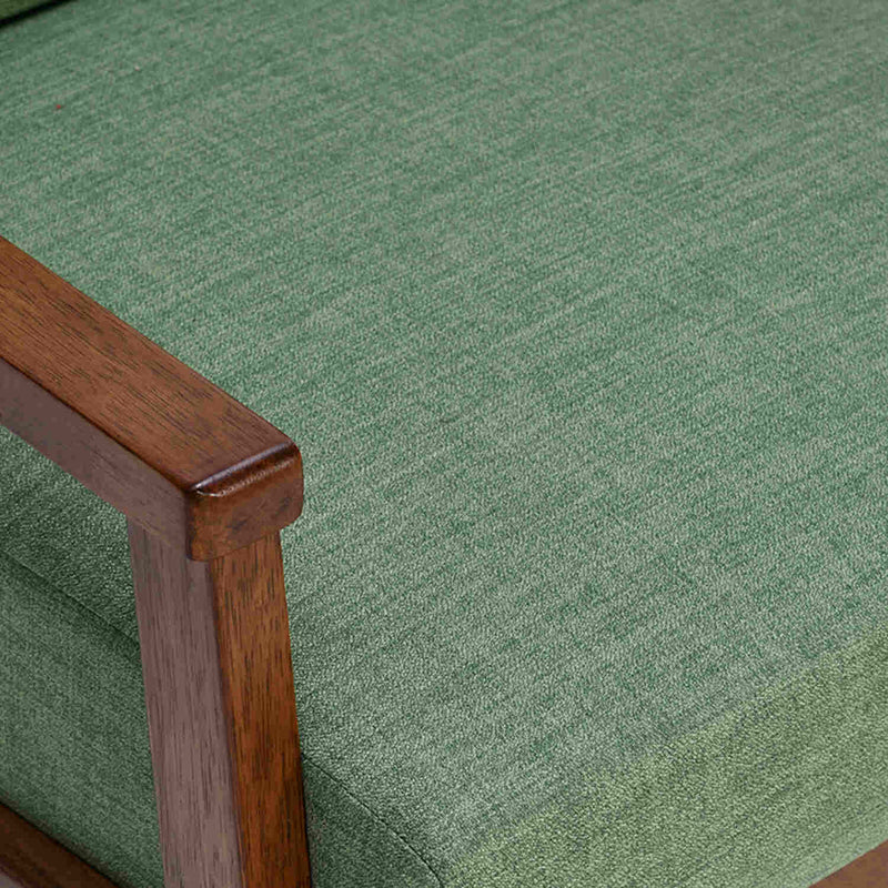 Genoa Solid Wood Arm Chair (Green)