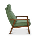 Genoa Solid Wood Arm Chair (Green)