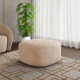 Arias by Lara Dutta Giorgio Fabric Ottoman (Light Brown)