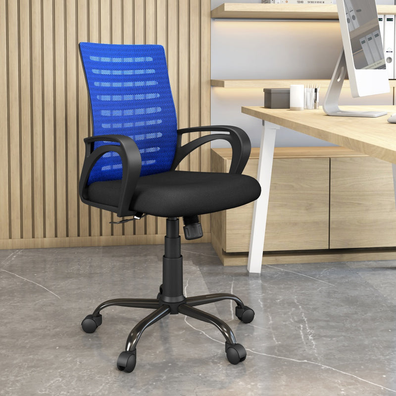 Giza Mid Back Office Chair (Blue & Black)