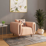 Harper 1 Seater Fabric Sofa (Peach)