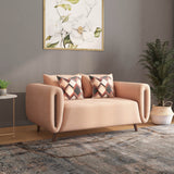 Harper 2 Seater Fabric Sofa (Peach)