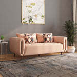 Harper 3 Seater Fabric Sofa (Peach)