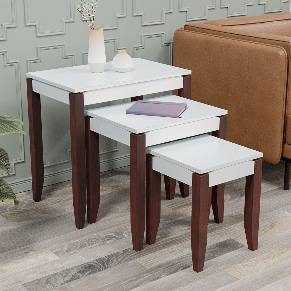 Havana Nest Tables Set of 3 (White)