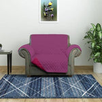 Reversible 1 Seater Sofa Cover 179 cm x 165 cm (Lavender & Fushcia)