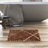 Abstract Polyester 20' x 30' Anti Skid Bath Mat (Dark Brown)