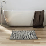 Abstract Polyester 16' x 24' Anti Skid Bath Mat (Grey)