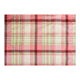 Arias by Lara Dutta Checkered Cotton King Bedsheet With 2 Pillow Covers (Pink)