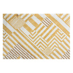 Arias by Lara Dutta Geometric Cotton King Bedsheet With 2 Pillow Covers (Yellow)