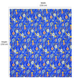 Floral Polyester Double Bedsheet with 2 Pillow Covers (Indigo)