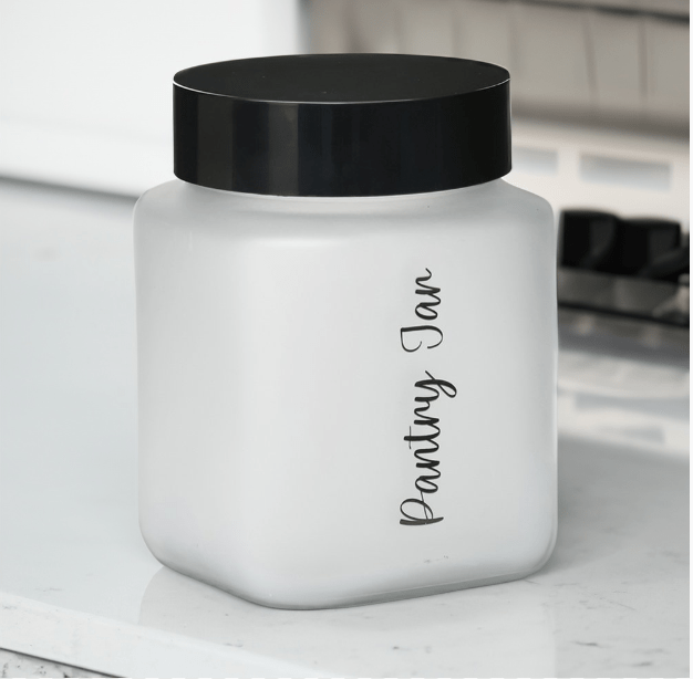 Minimalist Multipurpose 1500 ml Canister Storage Container (White & Black)