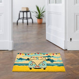 Nilkamal Abstract Vinyl and Coir 18' x 30' Door Mat (Multicolor)