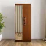 Hedron 2 Door Wardrobe With Mirror (Antique Cherry)