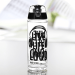 Live Life Lound Print 750 ml Sports Water Bottle (Black)