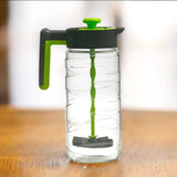 Transparent 1540 ml Glass Jug with Mudller (Green)