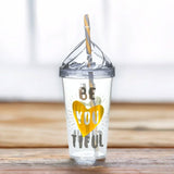 Beautiful Printed Plastic 660 ml Sipper Bottle (Yellow)