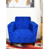 1 Seater Jaquared Knit Sofa Cover (Nautica Blue)