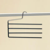 Four Sectional Space Saver Metal Hanger (Black)