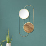 Dual Circular Decorative Wall Mirror (Gold)