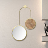 Dual Circular Decorative Wall Mirror (Gold)