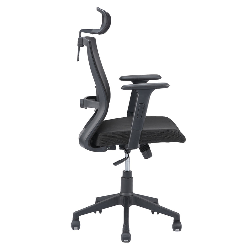 Nilkamal Hexon High Back Mesh with Adjustable Arm Chair (Black)