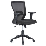 Nilkamal Hexon Mid Back Mesh with Adjustable Arm Chair (Black)