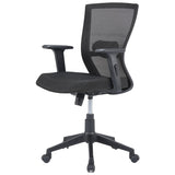 Nilkamal Hexon Mid Back Mesh with Adjustable Arm Chair (Black)