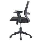 Hexon Mid Back Mesh with Adjustable Arm Chair (Black)