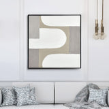 Abstract Arches Canvas Wall Painting (Beige)