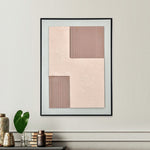 Square Texture Canvas Wall Painting (Brown & Beige)