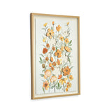 3D Flowers Canvas Wall Painting (Yellow)