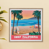 Nilkamal Ocean Beach California Canvas Wall Painting Multicolor