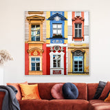 Nilkamal Windows Of Prague Canvas Wall Painting Multicolor