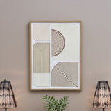 Nilkamal Geometric Canvas Wall Painting (Beige & Cream) - 01