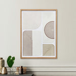 Geometric Canvas Wall Painting (Beige & Cream)