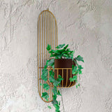 Metal Wall Mounted Planter (Brown & Gold)