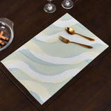 Abstract Design 45 x 30 cm PVC Table Placemat Set of 6 (Green)