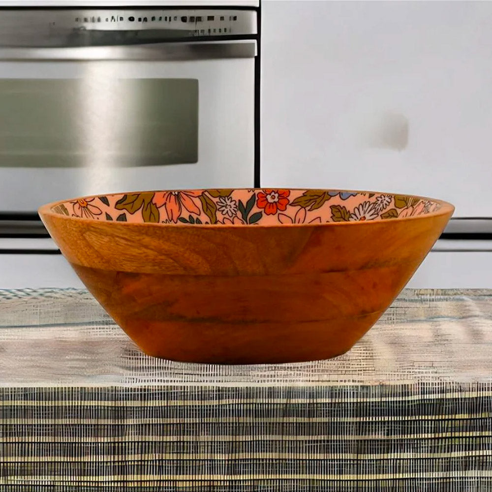 Wooden Large Serving Bowl 1700 ml (Multicolor)