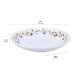 Arias by Lara Dutta Autumn Grace Cup & Saucer Set of 12 (220 ml, 6 Cups & 6 Saucers, White)