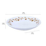 Arias by Lara Dutta Autumn Grace Cup & Saucer Set of 12 (220 ml, 6 Cups & 6 Saucers, White)