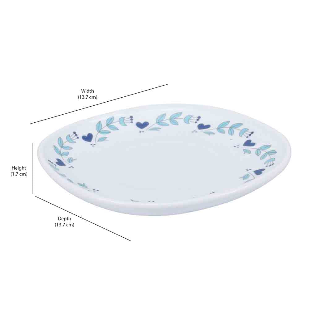 Arias by Lara Dutta Morning Glory Cup & Saucer Set of 12 (220 ml, 6 Cups & 6 Saucers, White)