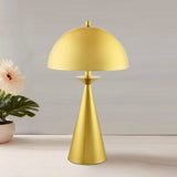 Nilkamal Metalia Mushroom Shaped Metal Table Lamp Gold