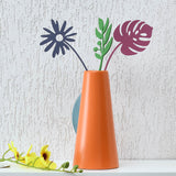 Nilkamal Single Ear Decorative Ceramic Vase Orange